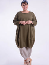 Lagenlook Buttoned Hem Dress - 10667, Dresses, Pure Plus Clothing, Lagenlook Clothing, Plus Size Fashion, Over 50 Fashion